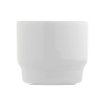 Tasse à café avec soucoupe triangulaire fabriquée en UE 180ml couleur blanc troisième vue