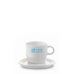 Tasse à café avec soucoupe triangulaire fabriquée en UE 180ml vue principale
