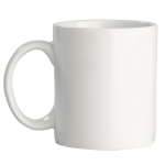 Tasse blanche en porcelaine fabriquée en UE d'une capacité de 300ml couleur blanc deuxième vue