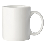 Tasse blanche en porcelaine fabriquée en UE d'une capacité de 300ml couleur blanc quatrière vue