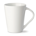 Tasse porcelaine blanche à poignée triangulaire fabriquée en UE 270ml couleur blanc