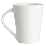 Tasse porcelaine blanche à poignée triangulaire fabriquée en UE 270ml couleur blanc deuxième vue