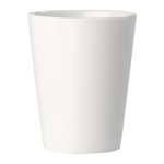 Tasse porcelaine blanche à poignée triangulaire fabriquée en UE 270ml couleur blanc troisième vue
