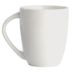 Tasse en porcelaine grande poignée triangulaire fabriquée en UE 270ml couleur blanc quatrière vue