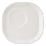 Tasse à café empilable à soucoupe rectangulaire fabriquée en UE 180ml couleur blanc sixième vue
