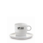 Tasse à café empilable à soucoupe rectangulaire fabriquée en UE 180ml vue principale