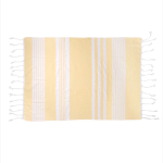 Serviette en coton organique type Hammam en plusieurs couleurs 50x70cm couleur jaune