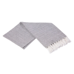 Serviette en coton recyclé type Hammam de couleur unie 150x90cm couleur gris foncé