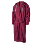 Peignoir en coton et polyester avec capuche ajustable taille S/M couleur bordeaux