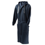 Peignoir en coton et polyester avec capuche ajustable taille S/M couleur bleu