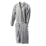Peignoir en coton et polyester avec capuche ajustable taille S/M couleur gris