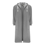 Peignoir en coton et polyester avec capuche ajustable taille S/M couleur gris deuxième vue