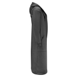 Peignoir en coton et polyester avec capuche ajustable taille S/M couleur gris foncé cinquième vue