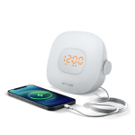 Radio-réveil avec lumière d'ambiance naturelle et radio FM Muse couleur blanc deuxième vue