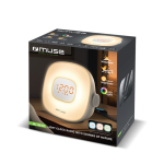 Radio-réveil avec lumière d'ambiance naturelle et radio FM Muse couleur blanc cinquième vue