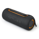 Enceinte de forme cylindrique résistante à l'eau avec détails LED couleur noir