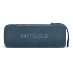 Enceinte de forme cylindrique résistante à l'eau avec détails LED couleur bleu foncé deuxième vue