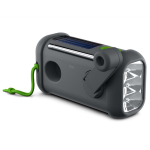 Radio portable avec lampe et batterie externe 1 000 mAh Muse couleur noir deuxième vue
