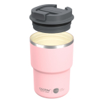 Verre à emporter en double paroi avec technologie Asobu 355ml couleur rose pastel deuxième vue