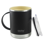 Tasse à emporter technologie Asobu adaptée aux machines à café 360ml couleur noir
