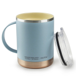 Tasse à emporter technologie Asobu adaptée aux machines à café 360ml couleur bleu ciel