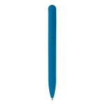 Stylo rotatif en plastique toucher doux, encre bleue, fabriqué en UE couleur bleu quatrière vue
