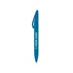Stylo rotatif en plastique toucher doux, encre bleue, fabriqué en UE vue principale