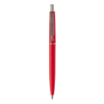 Stylo en plastique avec composants métalliques fabriqué en UE couleur rouge troisième vue