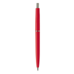 Stylo en plastique avec composants métalliques fabriqué en UE couleur rouge quatrière vue