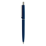 Stylo en plastique avec composants métalliques fabriqué en UE couleur bleu foncé deuxième vue