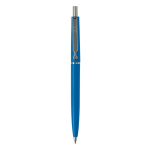 Stylo en plastique avec composants métalliques fabriqué en UE couleur bleu ciel troisième vue