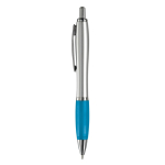 Stylos à bille d'affaires avec Encre Bleue antidérapante Silver&Color couleur cyan deuxième vue