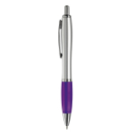 Stylos à bille d'affaires avec Encre Bleue antidérapante Silver&Color couleur mauve deuxième vue