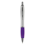 Stylos à bille d'affaires avec Encre Bleue antidérapante Silver&Color couleur mauve troisième vue