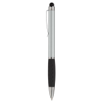 Stylo rotatif en plusieurs couleurs avec pointeur, encre bleue couleur argenté deuxième vue