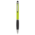 Stylo rotatif en plusieurs couleurs avec pointeur, encre bleue couleur vert lime deuxième vue