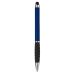 Stylo rotatif en plusieurs couleurs avec pointeur, encre bleue couleur bleu foncé quatrière vue