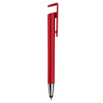 Stylo en plastique avec pointeur et support pour mobile à encre bleue couleur rouge cinquième vue