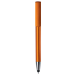 Stylo en plastique avec pointeur et support pour mobile à encre bleue couleur orange troisième vue