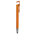 Stylo en plastique avec pointeur et support pour mobile à encre bleue couleur orange cinquième vue