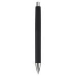 Stylo en plastique en couleurs à bouton-poussoir, encre bleue couleur noir deuxième vue