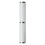 Stylo en aluminium avec étui assorti en forme de tube couleur blanc sixième vue