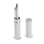 Stylo en aluminium avec étui assorti en forme de tube couleur blanc septième vue