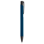 Stylo en aluminium avec revêtement en caoutchouc de plusieurs couleurs couleur bleu ultramarine cinquième vue