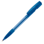 Stylo en plastique fabriqué en Allemagne à encre bleue rechargeable couleur bleu transparent
