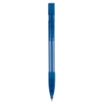 Stylo en plastique fabriqué en Allemagne à encre bleue rechargeable couleur bleu transparent quatrière vue
