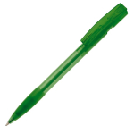 Stylo en plastique fabriqué en Allemagne à encre bleue rechargeable couleur vert transparent