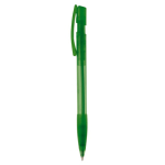 Stylo en plastique fabriqué en Allemagne à encre bleue rechargeable couleur vert transparent troisième vue