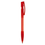 Stylo en plastique fabriqué en Allemagne à encre bleue rechargeable couleur rouge transparent cinquième vue