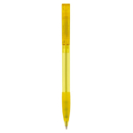 Stylo en plastique fabriqué en Allemagne à encre bleue rechargeable couleur jaune transparent deuxième vue